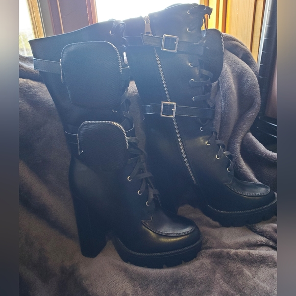 Fashion Nova Shoes - Brand new I Don't Care Heeled Booties
